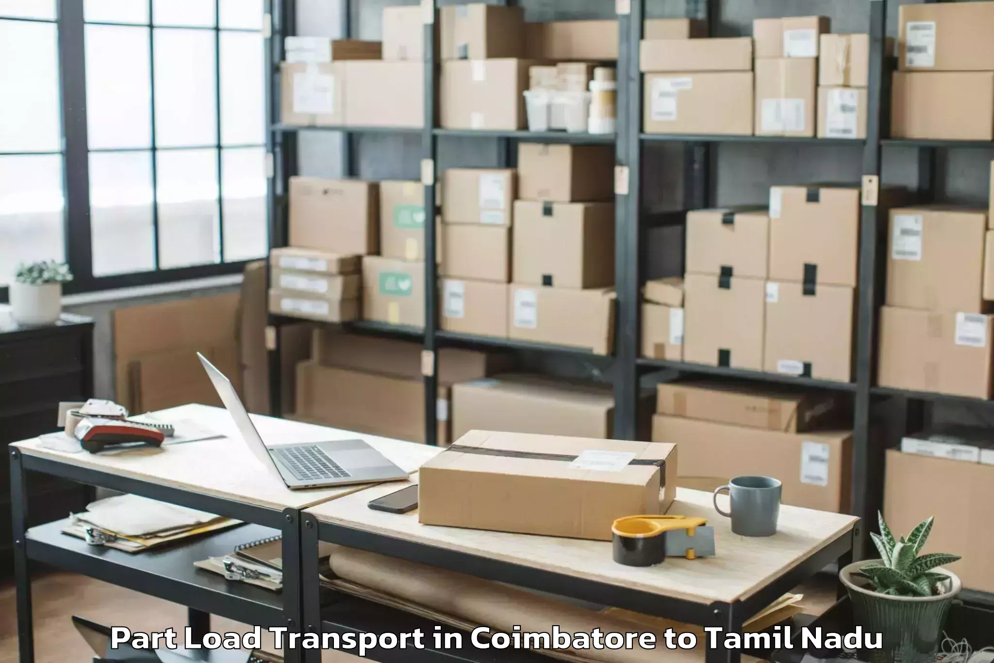 Easy Coimbatore to Thirukkuvalai Part Load Transport Booking